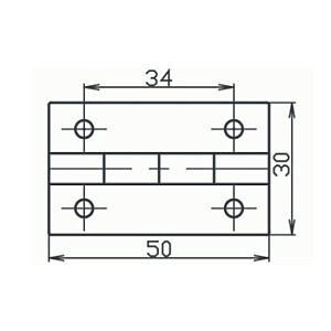 Петля карточная 50*30 (цинк) #223424